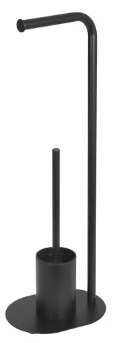 AQUALINE SAMBA WC-kefetartó állvány WC-papírtartóval, fekete (SB236)