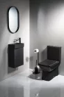 AQUALINE SAMBA WC-kefetartó állvány WC-papírtartóval, fekete (SB236)