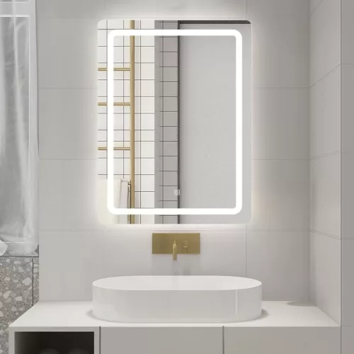 AQUALINE SALICA LED tükör, 60x80cm, szenzoros, dimmelhető (SC080)