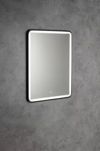 AQUALINE SWIDA LED tükör, 60x80cm, szenzoros, dimmelhető, matt fekete (SW060)