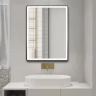 AQUALINE SWIDA LED tükör, 60x80cm, szenzoros, dimmelhető, matt fekete (SW060)