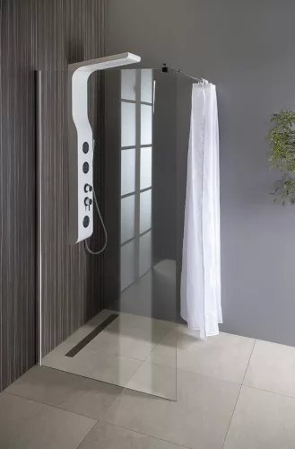 Aqualine WALK IN Fix zuhanyfal, 800mm, transzparent üveg