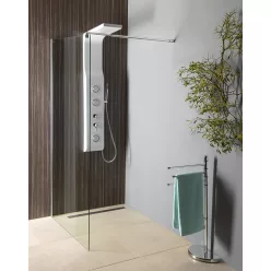 Aqualine WALK IN Fix zuhanyfal, 900mm, transzparent üveg