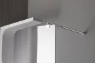 Aqualine WALK IN Fix zuhanyfal, 900mm, transzparent üveg
