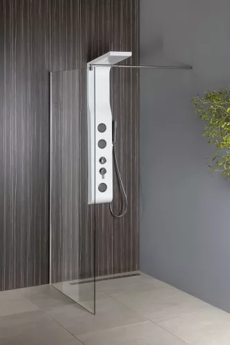 Aqualine WALK IN Fix zuhanyfal, 1200mm, transzparent üveg
