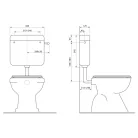 Aqualine WC-tartály DUAL leeresztővel, 4-8L