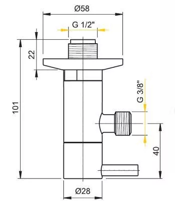 Alcaplast ARV001 henger alakú design sarokszelep 1/2-3/8 col szűrővel 2db (ARV001BLISTER)