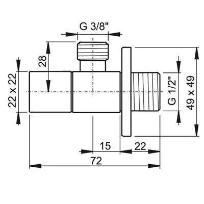 Alcaplast ARV002 szögletes design sarokszelep 1/2-3/8 szűrővel 2 db (ARV002)