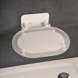 Ravak Chrome zuhanykabin ülőke Clear fehér B8F0000028 rajza