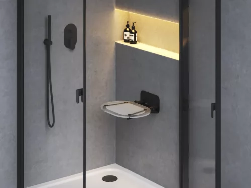 Ravak Chrome ülőke Clear/fekete