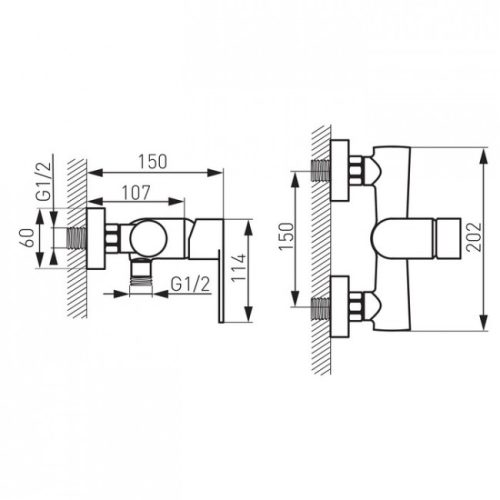Ferro Algeo Black zuhany csaptelep fekete BAG7BL