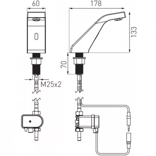 Ferro Scirocco Sensor BBB101 infrás mosdó csaptelep BBB101