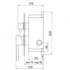 Ferro Fiesta süllyesztett kád csaptelep 2 funkciós BFI7P2BOX