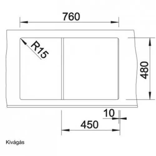 Blanco Zia 45S gránit mosogató 79x50 fehér BL-514726