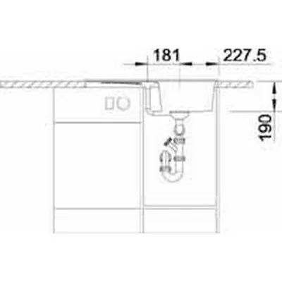 Blanco ZIA 45S gránit mosogató 78x50 kávé (BL-515070)