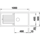 Blanco BLANCOZIA XL 6 S gránit mosogató fehér (BL-517571)