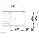BLANCO LEMIS XL 6 S-IF Compact rozsdamentes mosogató furattal BL-525110 képe