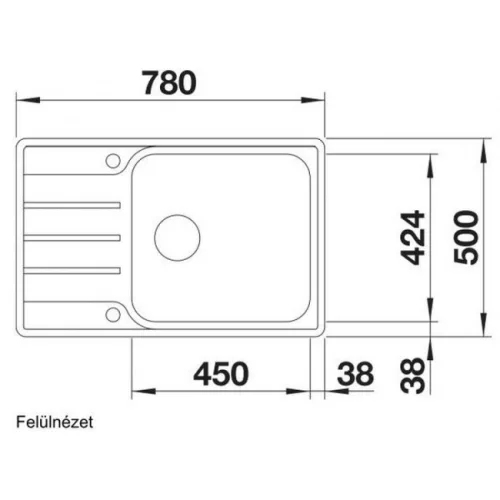 BLANCO LEMIS XL 6 S-IF Compact rozsdamentes mosogató furattal BL-525110 képe