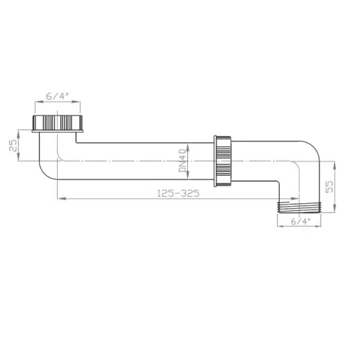 Bruckner mosogatószifon, 1"1/2