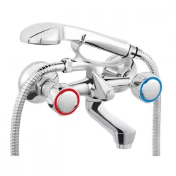 Ferro Standard kád csaptelep zuhanyszettel króm 15 cm BST11 rajza