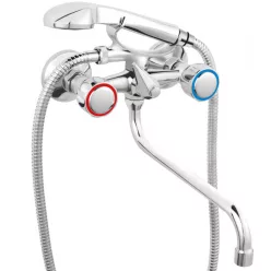 Ferro Standard kád csaptelep zuhanyszettel króm 30 cm BST11A rajza