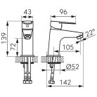 Ferro RITTO BLACK mosdócsaptelep álló click-clack leeresztő Fekete (BTR2BL)