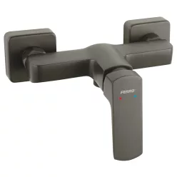   FERRO Vitto Verdeline Gun Metal falra szerelhető zuhanycsaptelep zuhanyszett nélkül (BVI7VLGM)