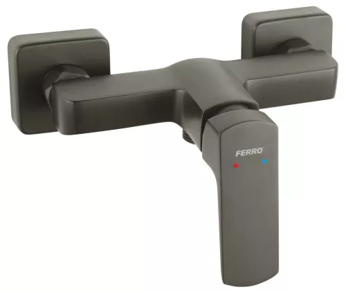 FERRO Vitto Verdeline Gun Metal falra szerelhető zuhanycsaptelep zuhanyszett nélkül (BVI7VLGM)