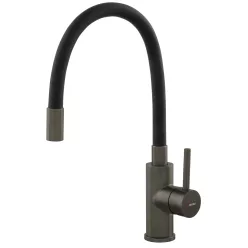   FERRO Zumba Gun Metal konyhai csaptelep flexibilis kifolyócsővel – (BZA4BSSGM)