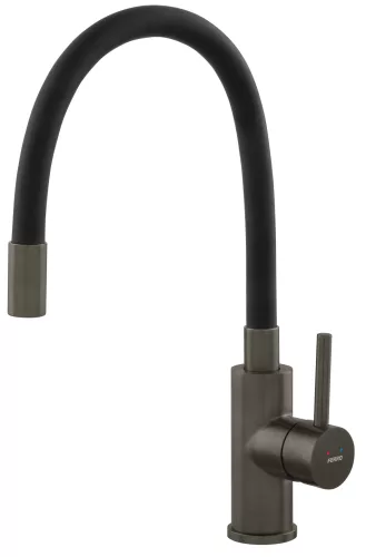 FERRO Zumba Gun Metal konyhai csaptelep flexibilis kifolyócsővel – (BZA4BSSGM)