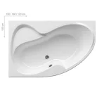 Ravak Rosa II 170x105 akrilkád jobb (hófehér)