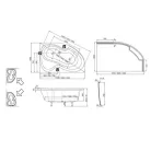 Ravak Rosa II 170x105 akrilkád jobb (hófehér)