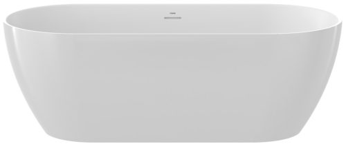 Ravak Freedom O Tec 170x77 akrilkád, fehér szabadonálló, fehér/fekete/króm lefolyó