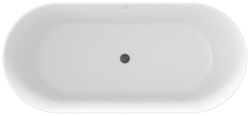 Ravak Freedom O Tec 170x77 akrilkád, fehér szabadonálló, fehér/fekete/króm lefolyó