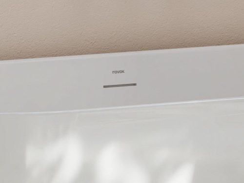 Ravak Freedom O Tec 170x77 akrilkád, fehér szabadonálló, fehér/fekete/króm lefolyó