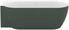 Ravak Freedom Corner II Tec 175x86 bal, akrilkád, Grey Green/fehér, fehér/fekete/króm lefolyó