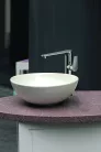 Invena DOKOS mosdókagyló kerek asztali,40 cm fényes fehér (CE-19-011-C)