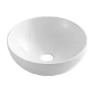 Invena DOKOS mosdókagyló kerek asztali,40 cm fényes fehér (CE-19-011-C)
