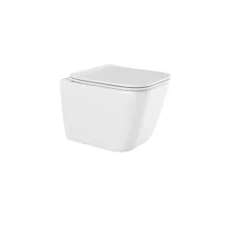   Invena PAROS CE-90-001-W perem nélküli fali WC csésze, szögletes, fehér (CE-90-001-W)