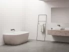 Ravak Freedom Wall Tec 170x87, akrilkád, Fehér / Rózsaszín, fehér/fekete/króm lefolyó