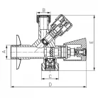 Ferro CF5104 kombinált sarokszelep króm (CF5104)