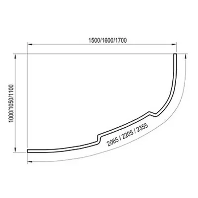 Ravak Asymmetric előlap jobbos 150 cm kádhoz CZ45100000
