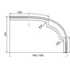 Ravak Rosa 95 előlap 'A' bal 170 cm akrilkádhoz (hófehér)