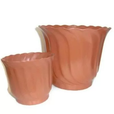 Csavart virágcserép 13 cm terrakotta Csav013