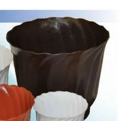 Csavart virágcserép 21 cm barna Csavb21