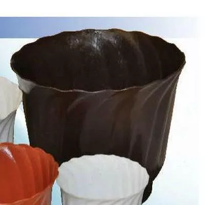 Csavart virágcserép 21 cm barna Csavb21