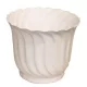 Csavart virágcserép 13 cm fehér Csavf13