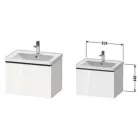 Duravit D-Neo alsószekrény 1 fiók 634x452 matt grafit DE425404949