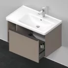 Duravit D-Neo alsószekrény 1 fiók polc balra 784x452 basalt DE425704343