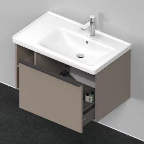Duravit D-Neo alsószekrény 1 fiók polc balra 784x452 basalt DE425704343